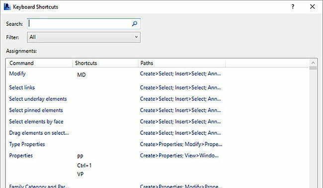 Revit Keyboard Shortcuts