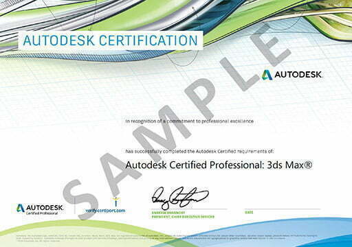 Autodesk certified professional in 3ds Max