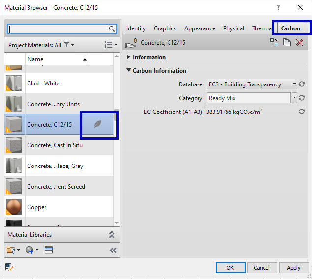 Revit 2027 Carbon Information